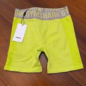 Gymshark Flex Cycling Shorts Lime Green Marl Seamless High Rise GLSH4251-AW20R S